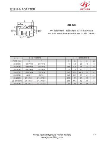BSP Hane BSP Swivel Cone O-ring
