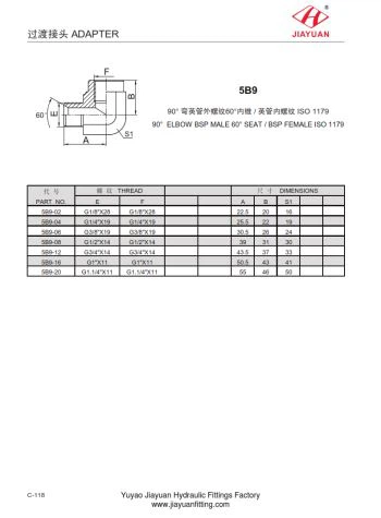 Elbow BSP Seat Kvinne ISO 1179